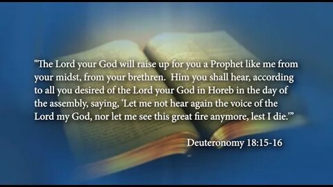 Deuteronomy 18:15-22; July 17, 2022; Him You Shall Hear!