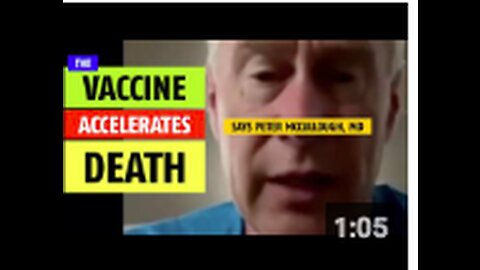 The vaccine accelerates death says Peter McCullough, MD