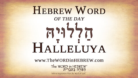 Halleluya in Hebrew - Hebrew Word of the Day