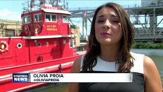 The Fireboat Cotter returns to Buffalo waters