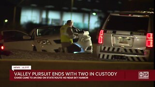 Valley pursuit ends with two in custody