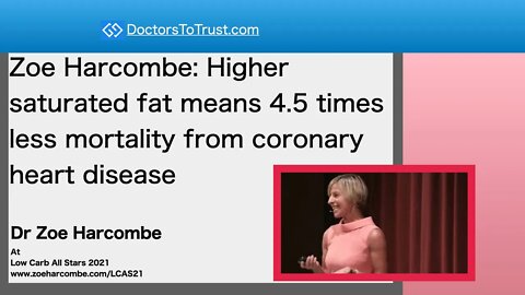 Zoe Harcombe: Higher saturated fat means 4.5 times less mortality from coronary heart disease