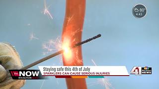 Sparklers pose burn danger to children during Fourth of July season