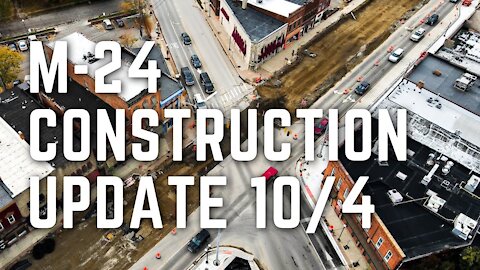 M-24 Construction Progress Oxford Michigan 10/4/2020