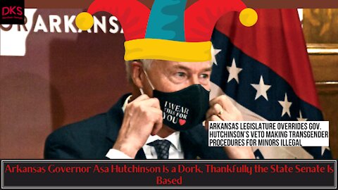 Arkansas Governor Asa Hutchinson is a Dork, Thankfully the State Senate Is Based