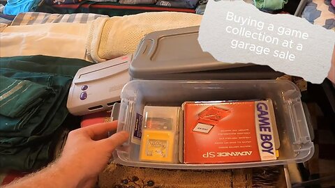 Buying a childhood video game collection at a local garage sale!