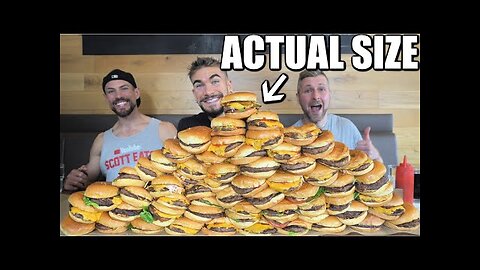 IMPOSSIBLE 25LB BURGER CHALLENGE {60 Burgers} | Unbeaten food challenge