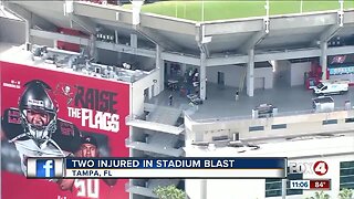Gas line explosion injures two at Raymond James Stadium in Tampa