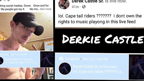 Deleted Derkie Castle Facebook Live Big Triggered in Bim.11/16/23 #derkieverse #sbaw #derkie #white