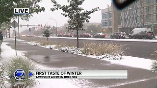 First snow of the season arrives in Boulder