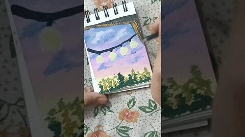 Oddly satisfying beautiful scenery #art #easy #painting