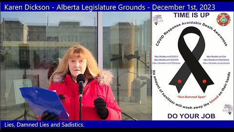 Karen Dickson - Alberta Legislature Grounds - December 1st, 2023