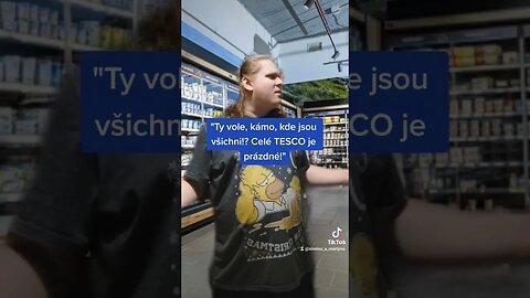 BYLI JSME v TESCU! PROČ BYLO CELÉ TESCO PRÁZDNÉ!? CO se DĚJE!? #funny #shorts #tiktok