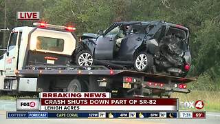 Crash shuts down S.R. 82 in Lehigh Acres