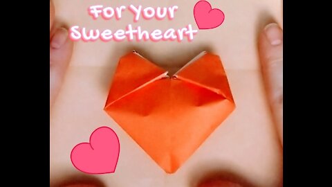 Simple and Cute Origami Puffy Heart