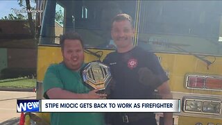 UFC Heavyweight Champion Stipe Miocic stays humble, gets back to work at Valley View Fire Department