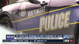Woman dies in overnight double stabbing, marking Baltimore's first 2020 murder