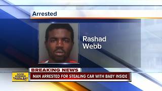 Suspect arrested after car was stolen with 8-month-old inside in St. Pete