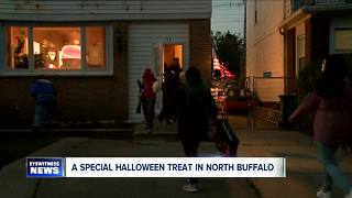 Cotton Candy on Halloween in North Buffalo