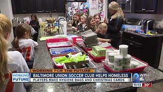Baltimore Union Soccer Club helps those in need with hygiene bags, Christmas cards
