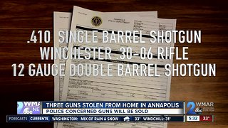 Three guns, bike, jewelry stolen in Annapolis house burglary