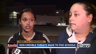 Non-credible threats made to 5 schools