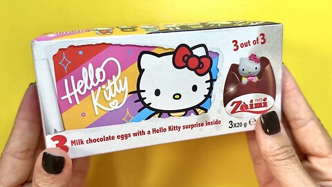 ASMR HELLO KITTY chocolate eggs SURPRISE | oddly satisfying sounds