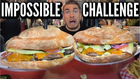 UNBEATABLE CHEESEBURGER CHALLENGE (FROM HELL) | Instant Regret | Man Vs Food