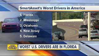 Florida has the worst drivers in the nation, ranked #1 two years in a row