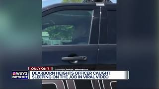 Dearborn Heights police officer caught on video sleeping in his cruiser