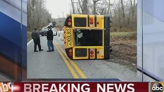 5 treated for injuries in school bus crash in Charles County