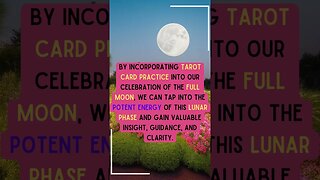 FLOWER FULL MOON TAROT! #shorts #tarot #fullmoon