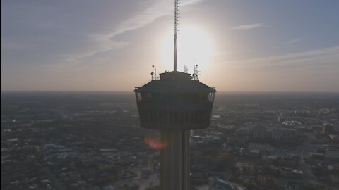 Autel Evo 2 Pro Drone Flight Around The Tower of The Americas in Downtown San Antonio Texas
