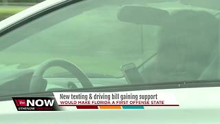 New texting and driving bill gaining support