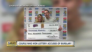Michigan couple who won lottery accused of burglary
