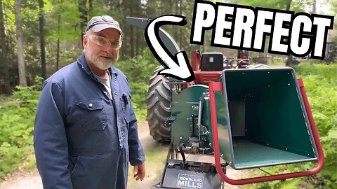 Powerful Tractor-Mounted Wood Chipper Works Magic