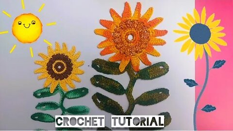 Sunflower Applique Crochet Lace Motif (Complete Tutorial!)