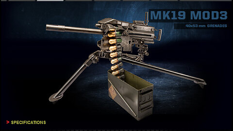 US Ordnance MK 19 Mod 3 40mm grenade machine gun - FirearmsGuide.com at the Shot Show