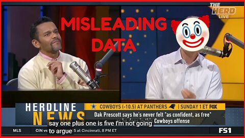 Colin Cowherd CAUGHT MANIPULATING DATA on Dak Prescott @TheHerdOnFS1 @DallasCowboys