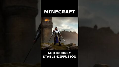 Wholy Minecraft + MidJourney + Stable diffusion + CrafterWars #shorts