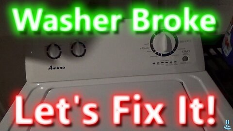 Cheap Fix - My Washer Won't Complete its Rinse Cycle