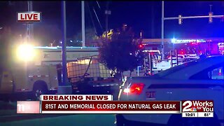 tulsa intersection closes after gas line break