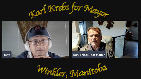 Karl Krebs stands up in Winkler, MB, against NWO selected Agenda 21 hegemony