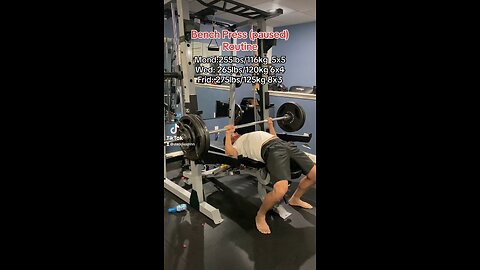 Bench press paused routine