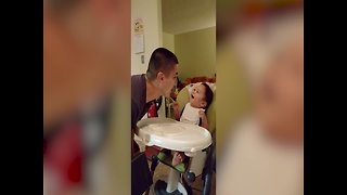 Baby Cracks Up Over Dad's Silly Antics