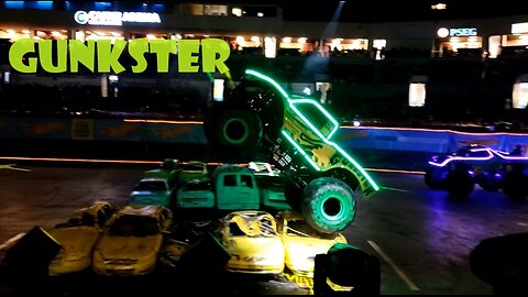 Gunkster at Hot Wheels Monster Truck Show Glow Party