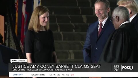 Justice Amy Coney Barrett claims seat