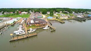 Wachapreague, VA Waterfront - (Aerial)