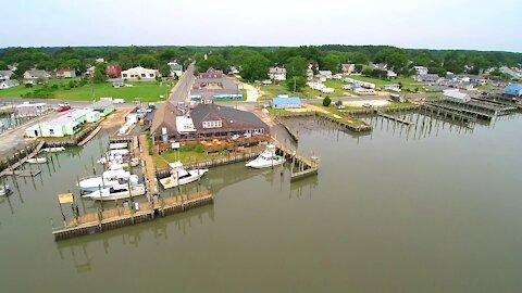 Wachapreague, VA Waterfront - (Aerial)