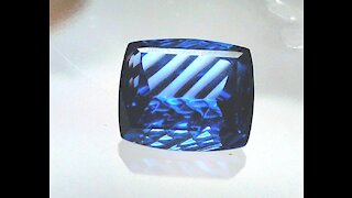 YAG Tanzanite Imitation "Millennium" Concave Custom Cut 12x10 mm